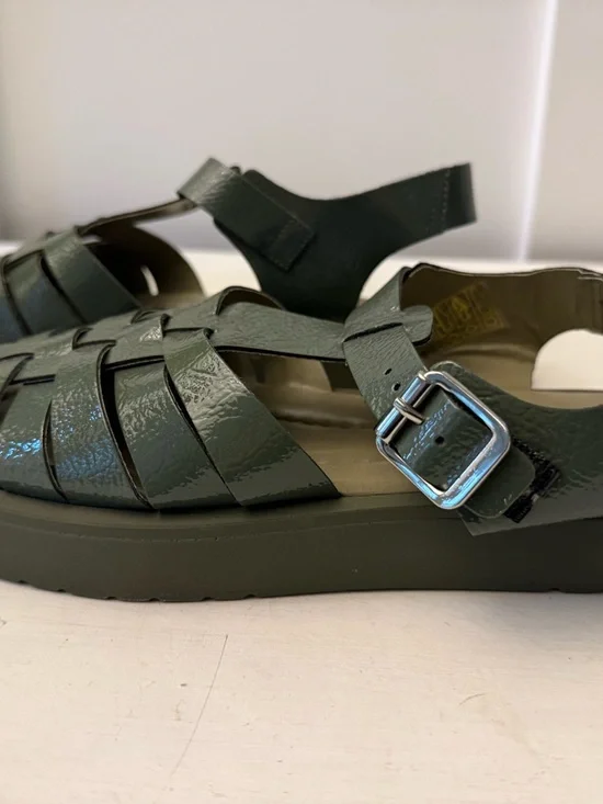 NEW Free People Fisherman Sandals Green Leather 39 Made In Italy US women 8/8.5 - Picture 3 of 7